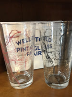 Painted Columbia Area Map Pint Glass