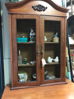 Vintage hanging wood cabinet