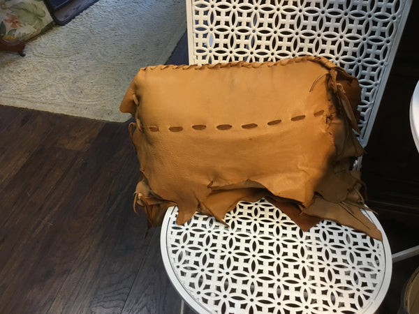 Deer skin hand made pillow