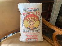 Vintage Adluh Flour Sack Pillow