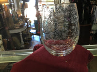 Lexington SC map wine glass